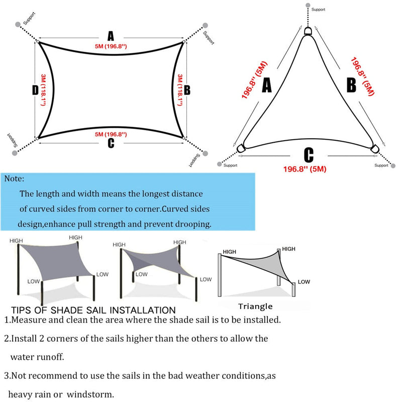 Toldo Solar Triangular Impermeável