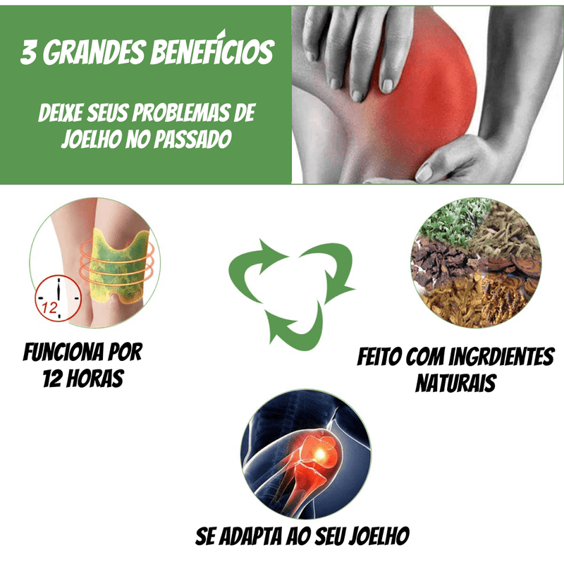 Adesivo Terapêutico Para Dor nas Articulações - Kit com 6 - Loja Maiora